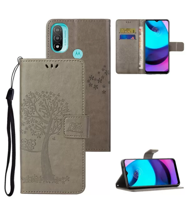 Dvije sove preklopna torbica futrola Motorola Moto E40 / E20