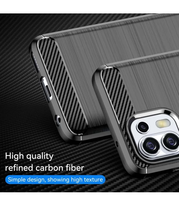 Carbon Brush silikonska zaštitna maskica Moto Edge 20 Lite