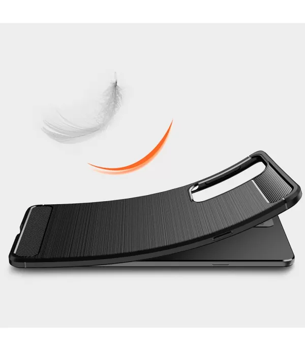 Carbon Brush silikonska zaštitna maskica Moto Edge 20