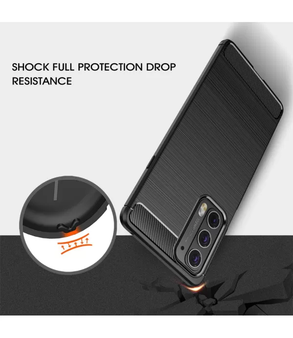 Carbon Brush silikonska zaštitna maskica Moto Edge 20