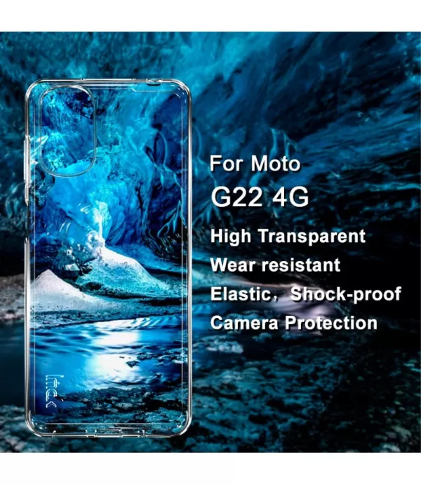 IMAK prozirna silikonska zaštitna maskica Moto G22 4G