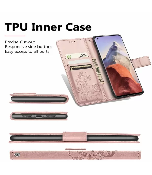 Cvijeće dizajn preklopna zaštitna torbica futrola za Xiaomi Mi 11 Ultra