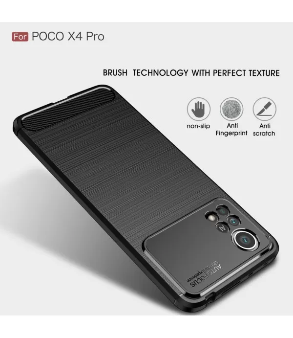 Carbon Brush silikonska zaštitna maskica Xiaomi Pocophone X4 Pro 5G