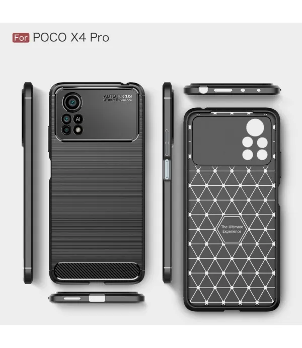Carbon Brush silikonska zaštitna maskica Xiaomi Pocophone X4 Pro 5G