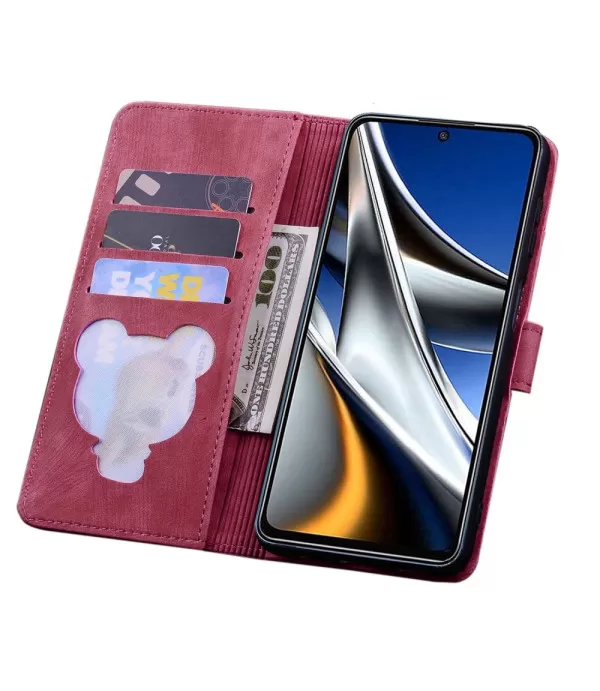 Maca i cvijeće dizajn preklopna zaštitna torbica Xiaomi Pocophone X4 Pro 5G