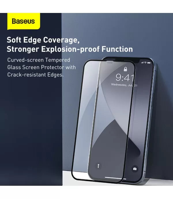 Baseus Soft Edge full glue zaštitno kaljeno staklo Apple iPhone 12 Pro Max