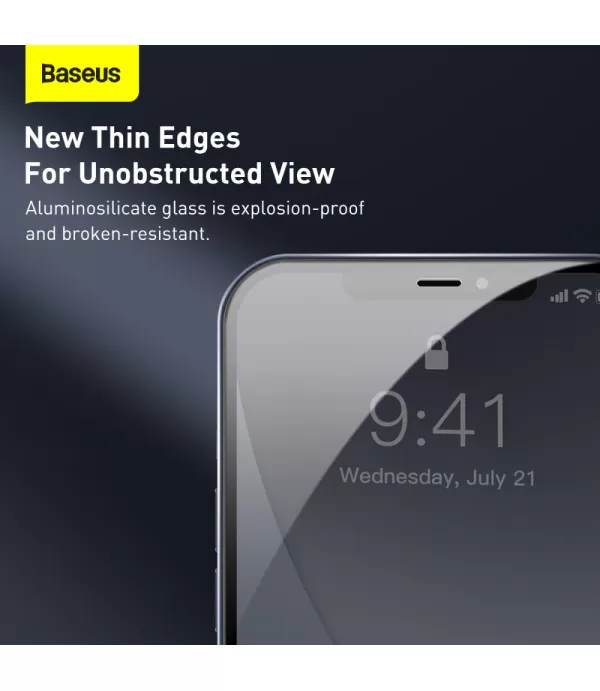 Baseus Soft Edge full glue zaštitno kaljeno staklo Apple iPhone 12 Pro Max