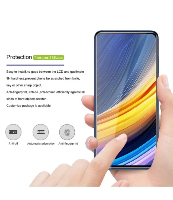 AMORUS Premium silk print zaštitno kaljeno staklo Xiaomi Poco X3