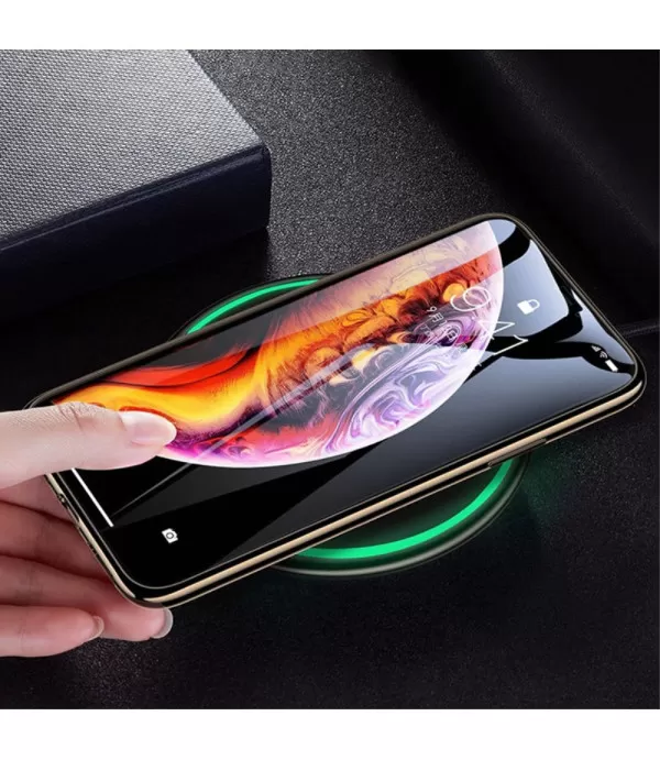 Prozirna silikonska maskica iPhone XS zlatni rub