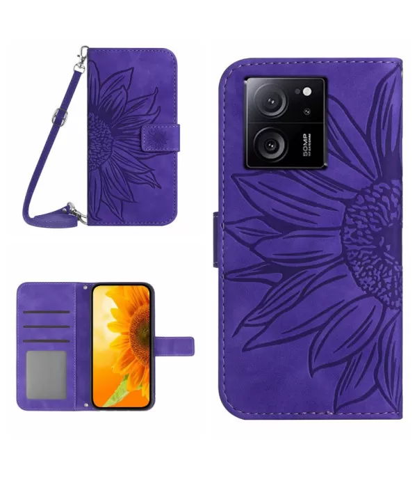 Suncokret dizajn preklopna torbica futrola Xiaomi 13T/13T Pro 5G