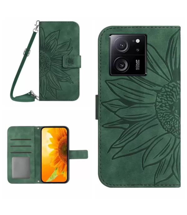 Suncokret dizajn preklopna torbica futrola Xiaomi 13T/13T Pro 5G