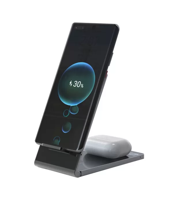 Premium sklopivi stalak nosač i magnetski bežični punjač 15W za iPhone ili Android mobitele