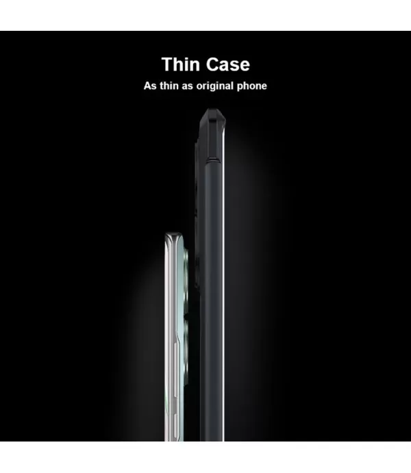 XUNDD prozirna silikonska maskica s crnim rubom za Honor 70 5G