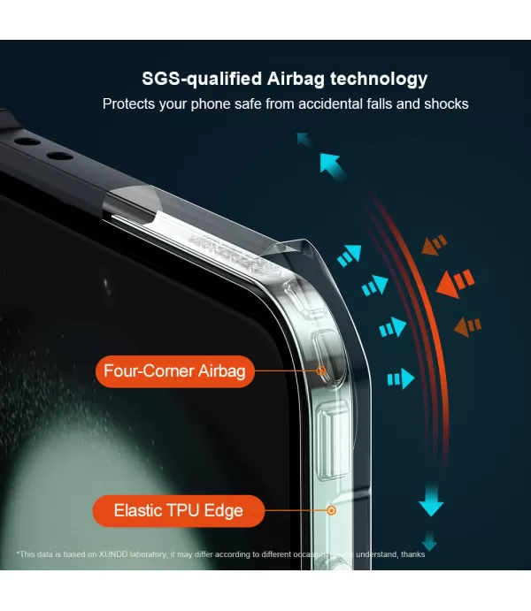 XUNDD Prozirna Silikonska Maskica s Crnim Rubom za Samsung Galaxy Z Flip6 5G