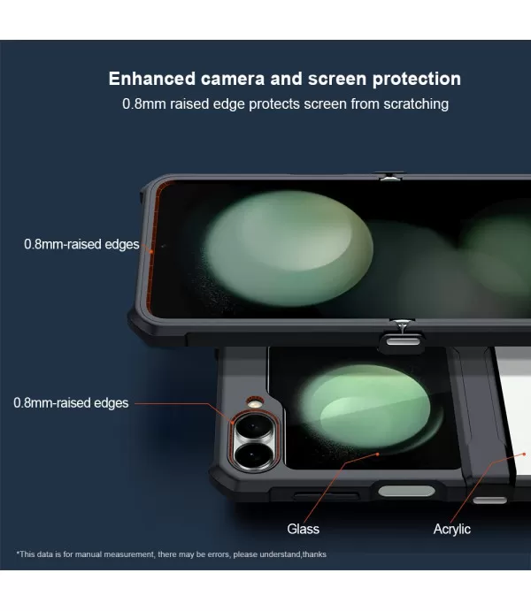 XUNDD Prozirna Silikonska Maskica s Crnim Rubom za Samsung Galaxy Z Flip6 5G