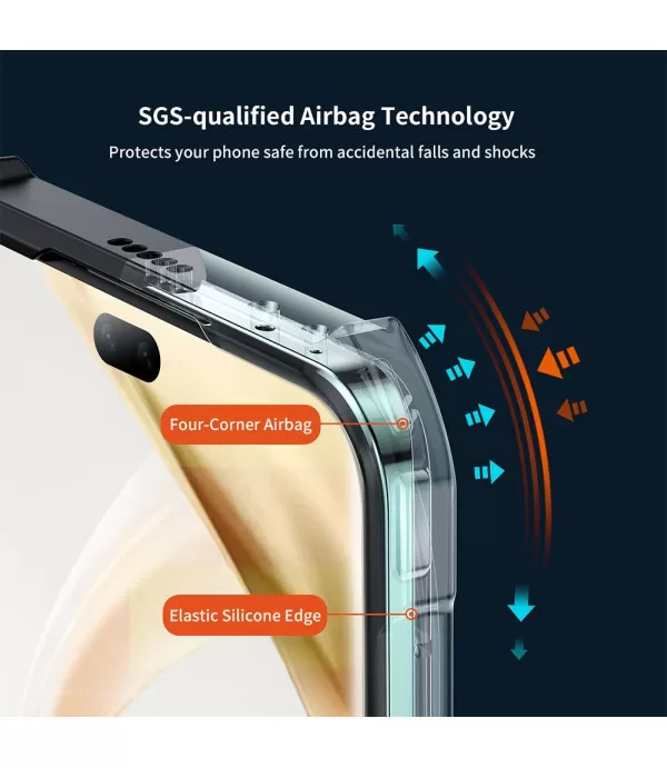 XUNDD Prozirna Silikonska Maskica s Crnim Rubom za Honor 200 Pro