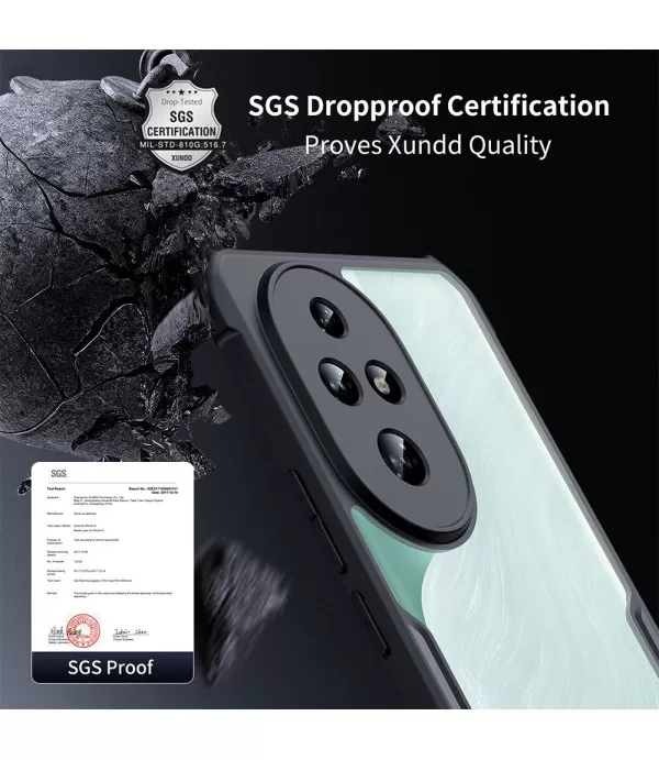 XUNDD Prozirna Silikonska Maskica s Crnim Rubom za Honor 200 Pro