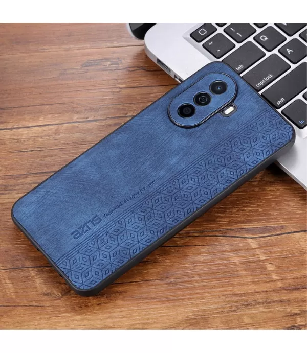 Silikonska maskica za Huawei nova Y70 4G obložena PU kožom s uzorkom