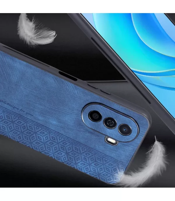 Silikonska maskica za Huawei nova Y70 4G obložena PU kožom s uzorkom