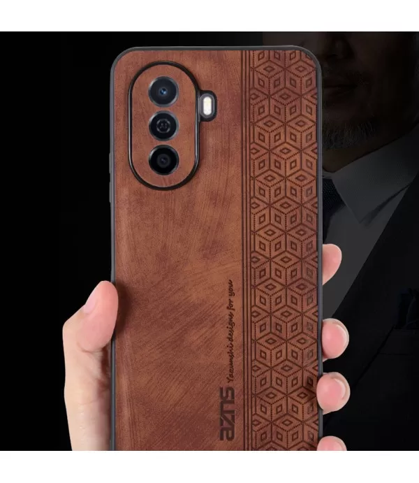 Silikonska maskica za Huawei nova Y70 4G obložena PU kožom s uzorkom