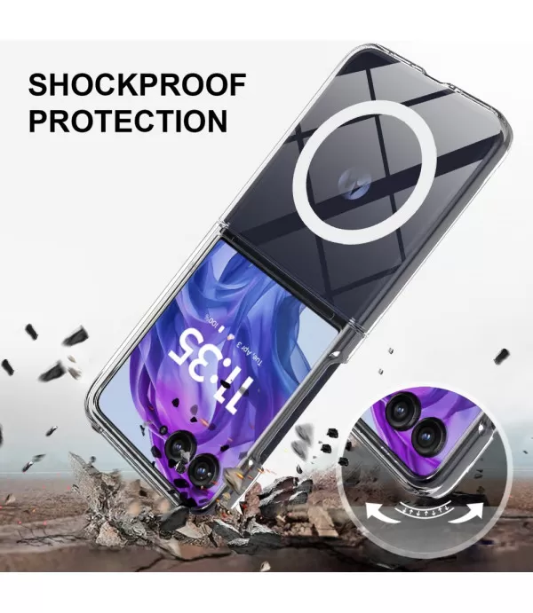 Prozirna Magsafe silikonska maskica za Motorola Razr 50 Ultra