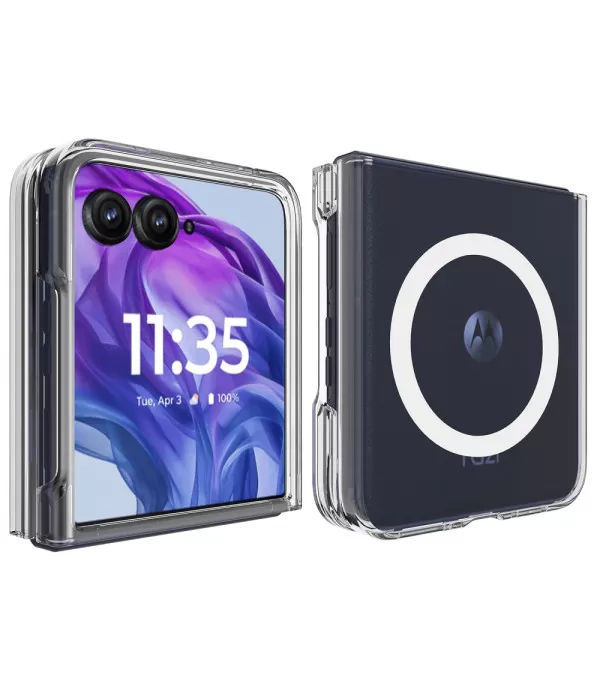 Prozirna Magsafe silikonska maskica za Motorola Razr 50 Ultra