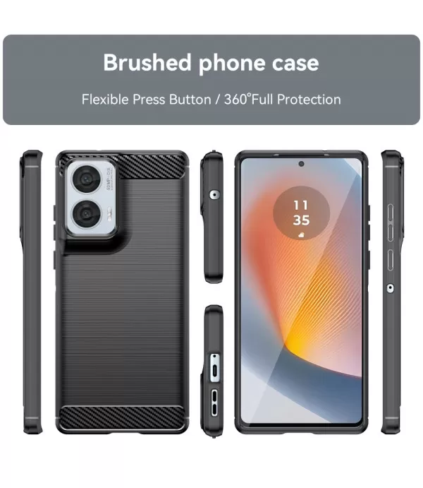 Carbon brush TPU silikonska maska za Motorola Moto G85 5G