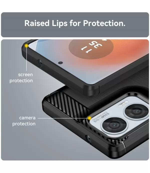 Carbon brush TPU silikonska maska za Motorola Moto G85 5G