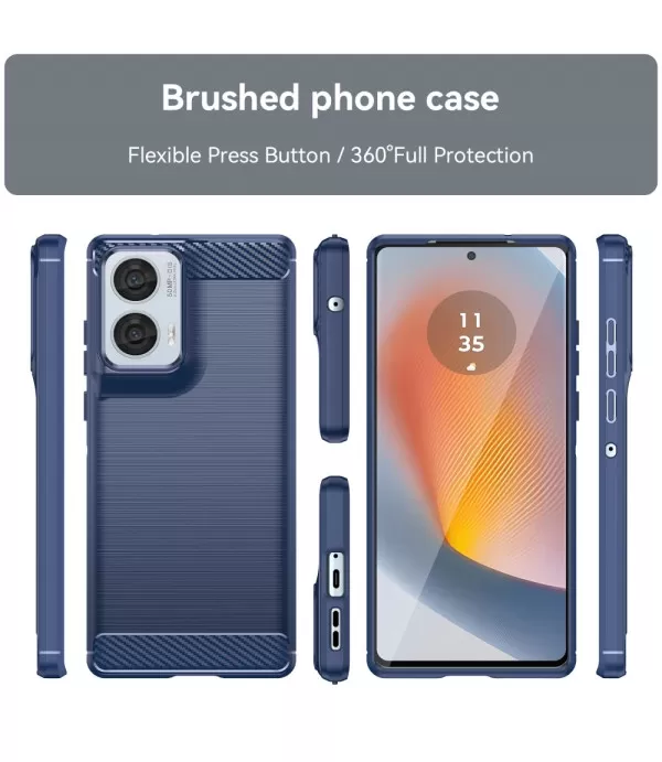 Carbon brush TPU silikonska maska za Motorola Moto G85 5G