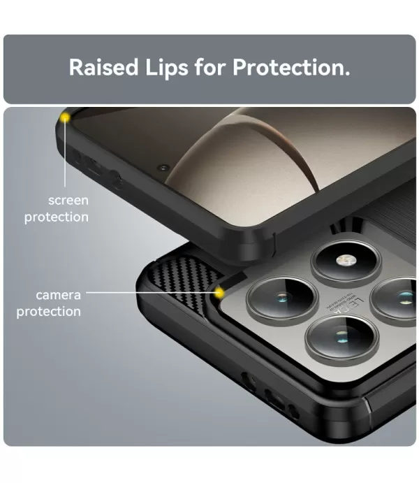Carbon Brush TPU Silikonska Maska za Xiaomi 14T / 14T Pro