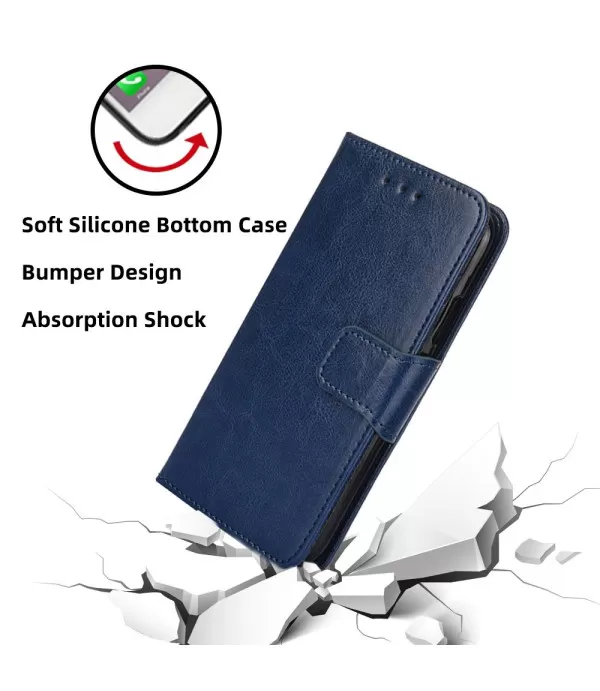 Crazy Horse preklopna torbica futrola Motorola Moto E22 4G