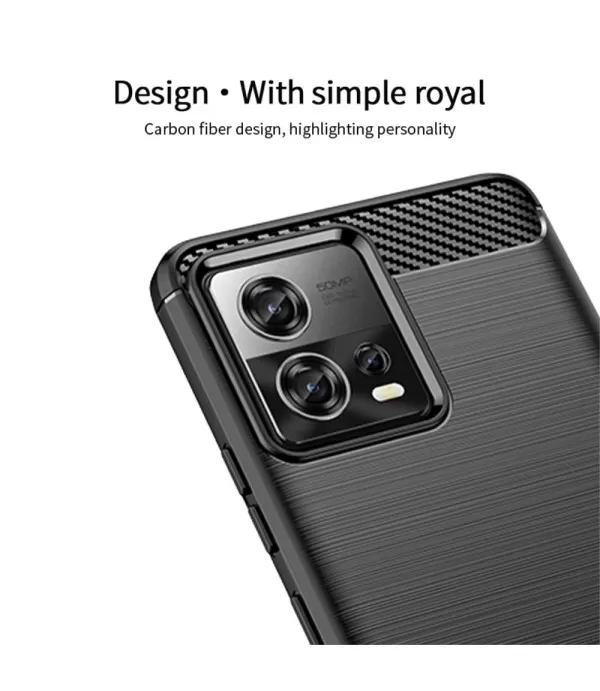 Carbon Fiber silikonska zaštitna maskica Motorola Edge 30 Fusion