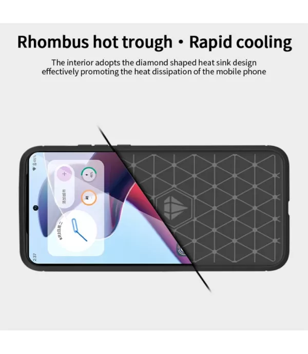 Carbon Fiber silikonska zaštitna maskica Motorola Edge 30 Fusion