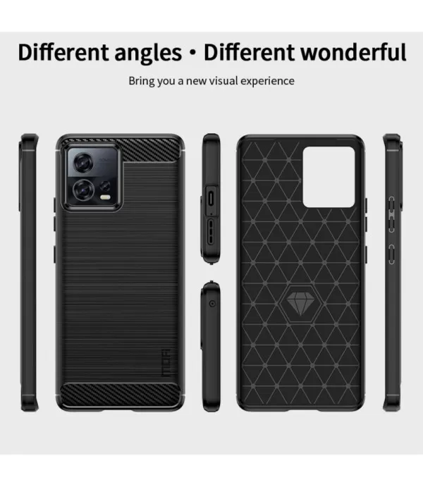 Carbon Fiber silikonska zaštitna maskica Motorola Edge 30 Fusion