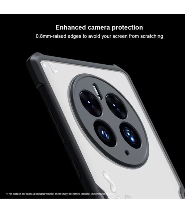 XUNDD prozirna silikonska maskica s crnim rubom za Huawei Mate 50 Pro 5G