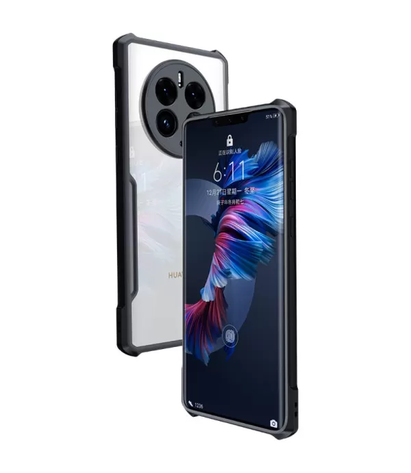 XUNDD prozirna silikonska maskica s crnim rubom za Huawei Mate 50 Pro 5G