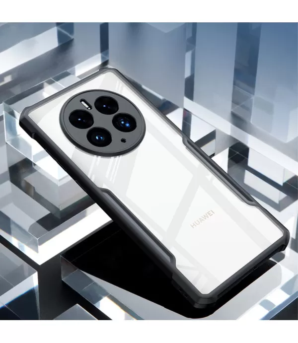 XUNDD prozirna silikonska maskica s crnim rubom za Huawei Mate 50 Pro 5G