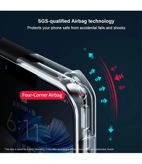 XUNDD prozirna silikonska maskica s crnim rubom za Huawei Mate 50 Pro 5G