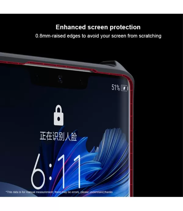 XUNDD prozirna silikonska maskica s crnim rubom za Huawei Mate 50 Pro 5G