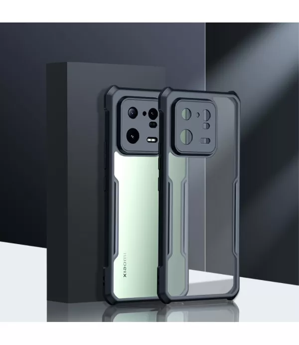 XUNDD prozirna silikonska maskica s crnim rubom za Xiaomi 13 5G