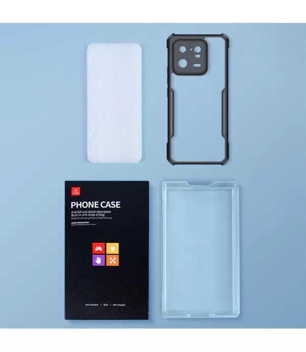 XUNDD prozirna silikonska maskica s crnim rubom za Xiaomi 13 5G