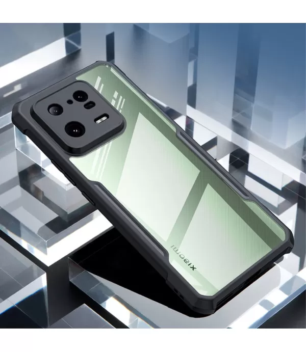 XUNDD prozirna silikonska maskica s crnim rubom za Xiaomi 13 5G