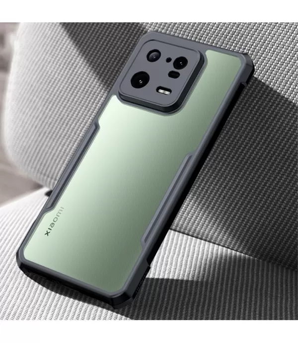 XUNDD prozirna silikonska maskica s crnim rubom za Xiaomi 13 5G