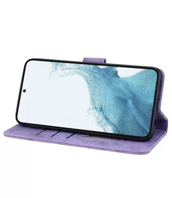 Maca i cvijeće dizajn preklopna zaštitna torbica Samsung Galaxy S23 5G