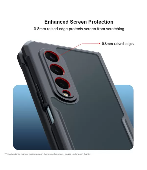 XUNDD prozirna maskica s crnim rubom za Samsung Galaxy Z Fold4 5G