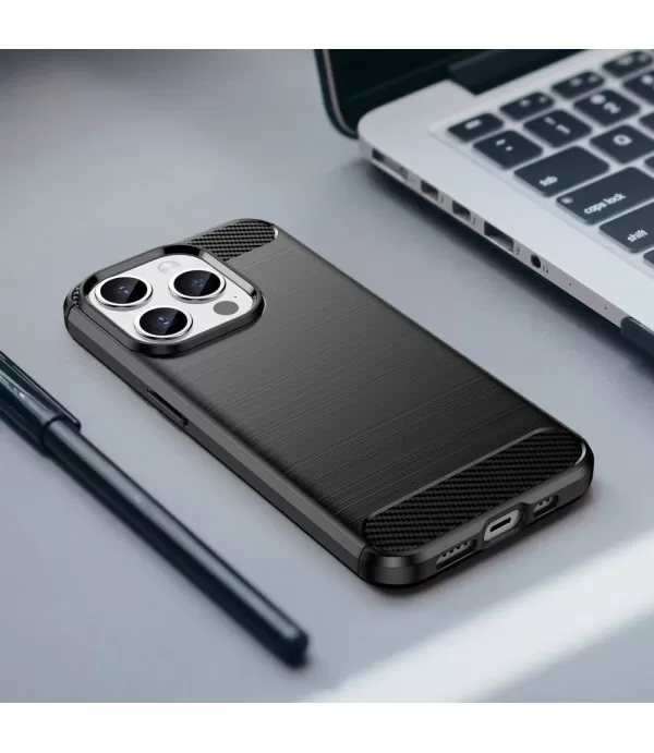 Carbon Brush silikonska zaštitna maskica Apple iPhone 15 Pro Max