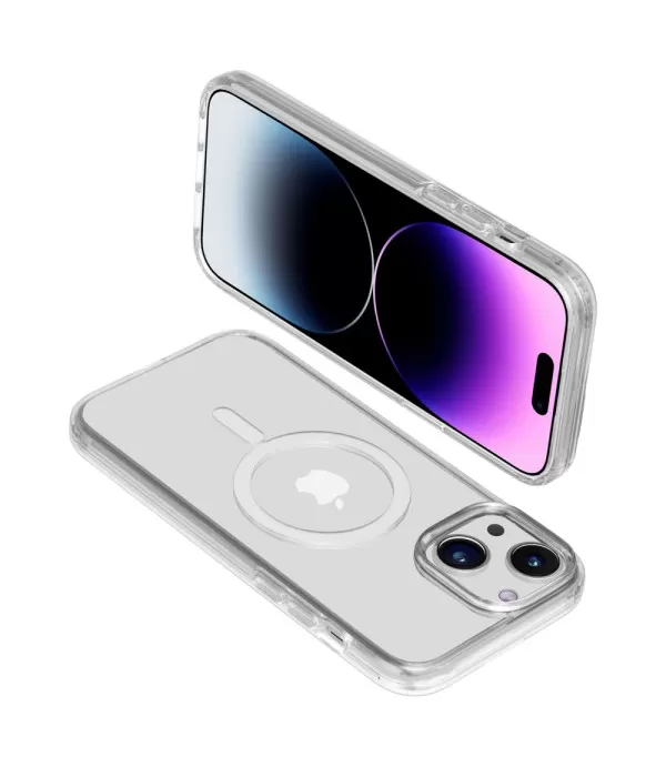 Magsafe prozirna silikonska maskica za Apple iPhone 15