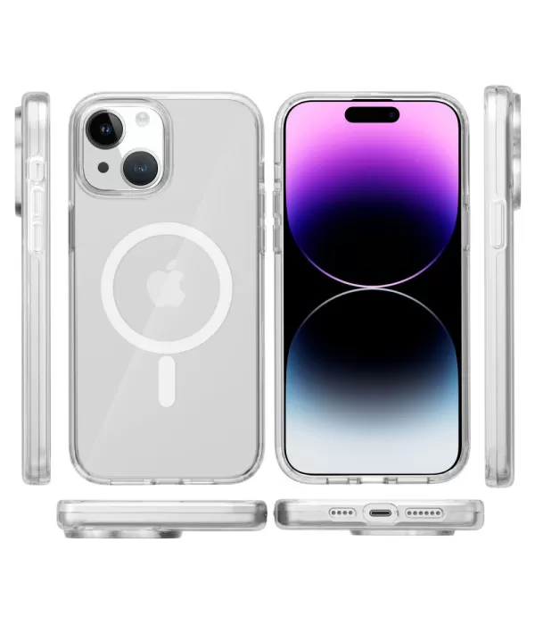 Magsafe prozirna silikonska maskica za Apple iPhone 15