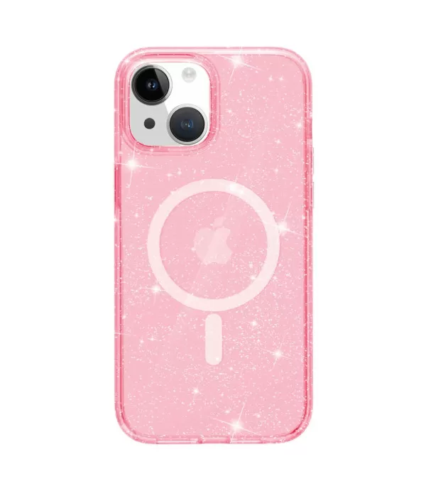 Prozirna gliter MagSafe silikonska maskica za iPhone 15
