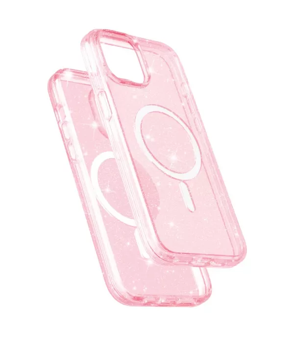 Prozirna gliter MagSafe silikonska maskica za iPhone 15